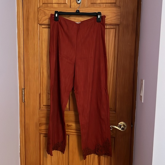 NWOT Anthropologie Embroidered Pants - Picture 2 of 9